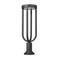 Z-Lite Leland Outdoor Pier Mounted Fixture, 1-Light, 9 In.W x 28.25 In.H, Sand Black/Sand Blast 5005PHB-553PM-BK-LED - alternate 7